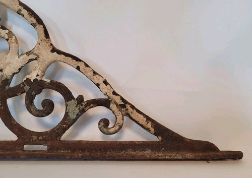 Antique Salvage Cast Iron Shelf Brackets Heavy Duty, Nice Rusty & Chippy Patina - Picture 14 of 20