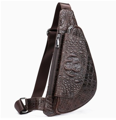 Hot Men Sling Bag Leather Chest Shoulder Backpack Chest Bag Travel Gifts Party