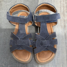 Bisgaard Kinder Sandalen blau Leder Riemchen ...