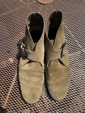 Men s Brown Leather Boots With Buckle Vintage 70s