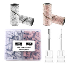 Nail Drill Bit Small Sanding Bands Mini Sanding Bands With 2 Mandrel Bits