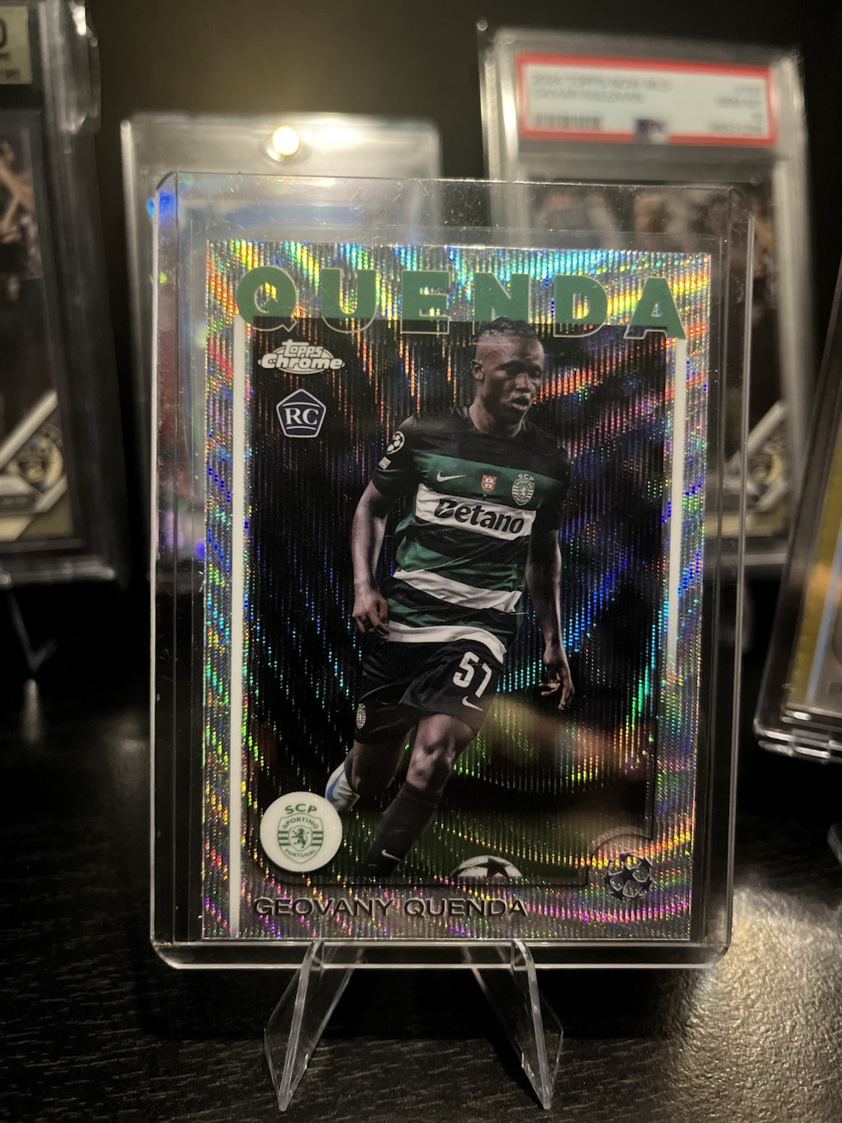 2024-25 Topps Chrome UEFA Geovany Quenda RC Wave refractor #108