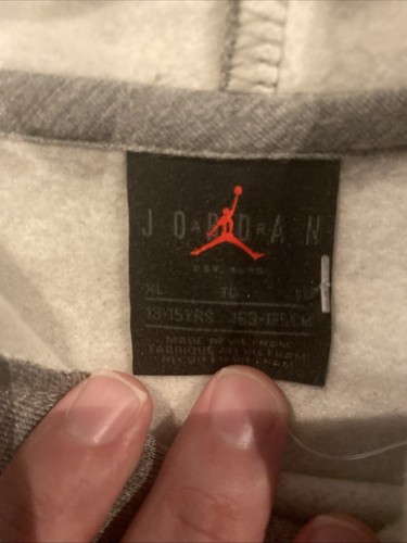 Nike Air Jordan #23 Jersey Graphic Kids Hoodie XL 13-15yrs Hooded Sweater Gray - Picture 10 of 12
