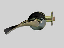 Privacy and passage modern stainless steel door lever lock knob- antique brass