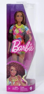 Barbie Puppe Fashionistas Nr. 201 lockige, braune Haare athletisch Mattel HPF77