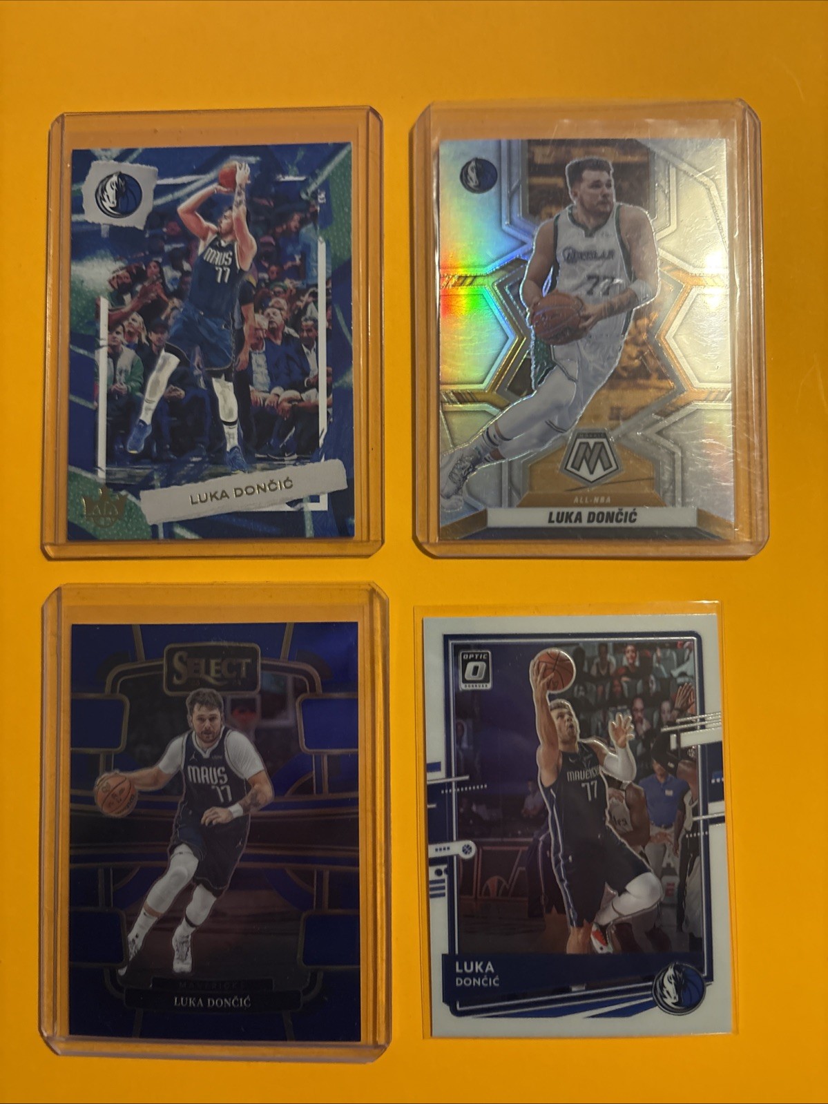 4 LUKA DONCIC (1) 2022-23 Court Kings 37 (1) 2021-22 Mosaic Silver Prizm #282 +2