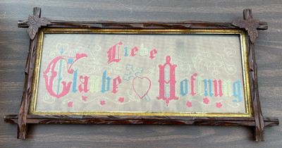 Liebe Glaube Hoffnung-Love Faith Hope Paper Punch Motto Sampler Perforated Paper