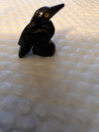 Beautiful Black Glass Crow 1 & 1 /2" Tall - Bild 4 von 4