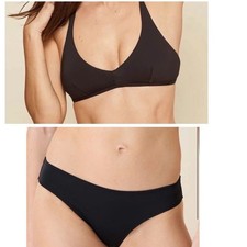 Andie Bikini Set Valencia Top Bikini Bottom Black size M NWT