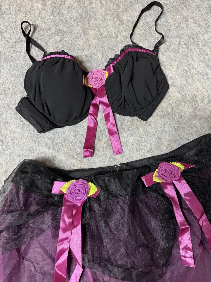 Leg Avenue Y2K Fairy Pixiecore Costume Set Bra Top Tutu Micro Skirt M/L - Image 2 of 4