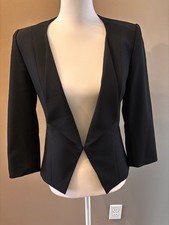 Tahari Jacket Size 2 Black Lined Fitted Blazer Pockets Arthur S Levine Classic