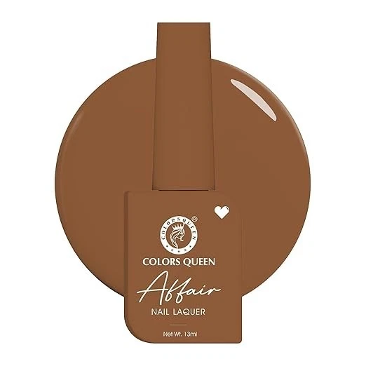 Colors Queen Affair Nail Polish - 30 - Amber Wood, 13ml | Rich Pigmentation, Qui