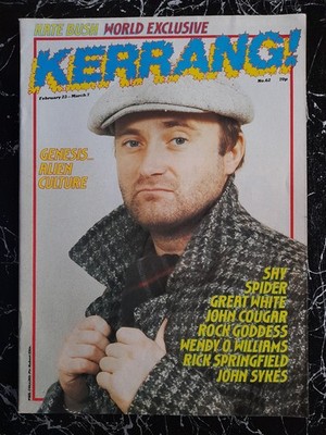 KERRANG! No 62 * 1984 *JOHN SYKES *GREAT WHITE *W O W *ROCK GODDESS *OZZY *CRÜE