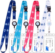 Retractable Waterproof Lanyard with ID Badge Reel Holder  Detachable Buckle for