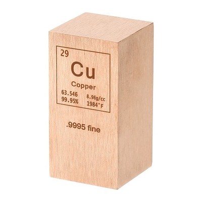 Copper Cube, 1x1x2'' cu Density Stick High Density Element Rod