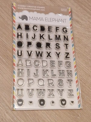 Mama Elephant Midnight Letters ABC Clear Stamp Klarsicht Stempel Set NEU