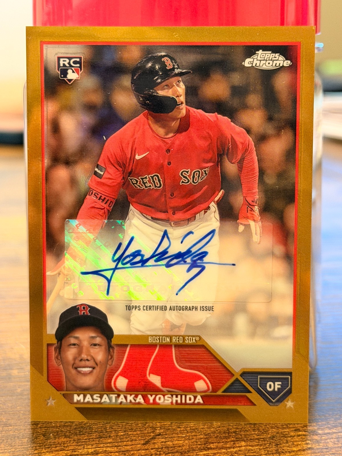 2023 Topps Chrome Update Gold Refractor Masataka Yoshida RC AUTO #'d /50  AC-MY