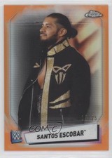 2021 Topps Chrome WWE Orange Refractor 13/25 Santos Escobar #94 2r8