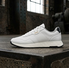 Boss by Hugo Boss Runn Trainers Titanium White All UK Sizes RRP £199 HBTWBG