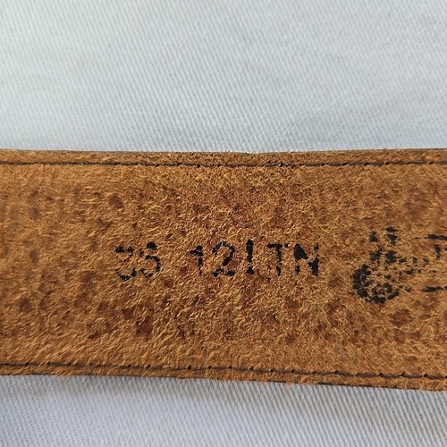 VTG Justin Western Brown Leather Belt Basket Weave Navajo Inlay Men's 35 121TN - Picture 3 of 18
