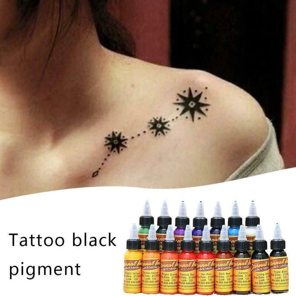 Set Permanente Tatuaje Eterno Tinta Profesional 25 Colores 1oz 30ml Auténtico Foto 4 de 4
