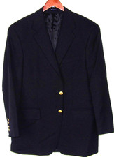 POLO UNIVERSITY by Ralph Lauren 100 Wool Gold Buttons Navy Blue Blazer Men's 42