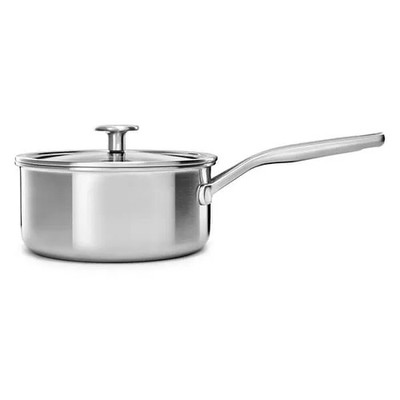 KitchenAid Kochtopf mehrlagig Edelstahl 3-lagig 18 cm mit Deckel