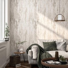 Thick Beige Concrete Wallpaper Peel and Stick Beige Contact Paper for Bedroom...