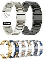 22mm Stainless Steel Watch Band Classic Link Strap For Movado Bold 3600261