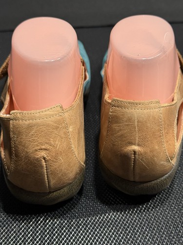 Naot Kori SZ 39 (US 8) Women’s Color Block (Brown/Teal) Leather Sandals Shoes - Picture 4 of 6