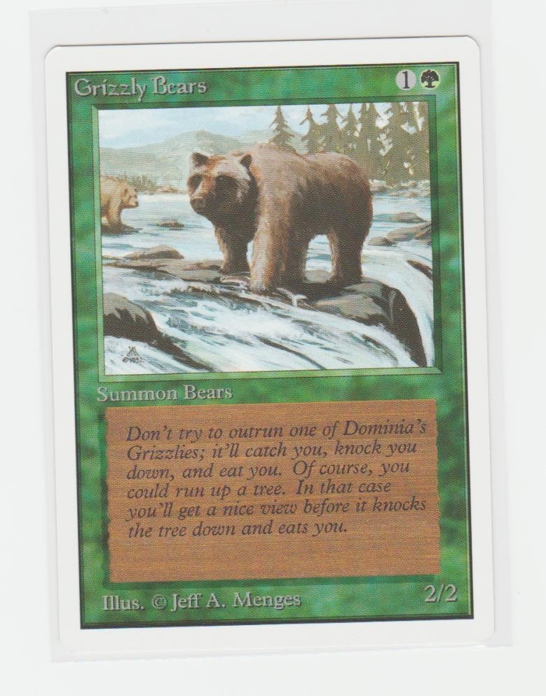 Magic the Gathering ~ MTG ~ 1x Grizzly Bears ~ UNLIMITED ~  M/NM ~