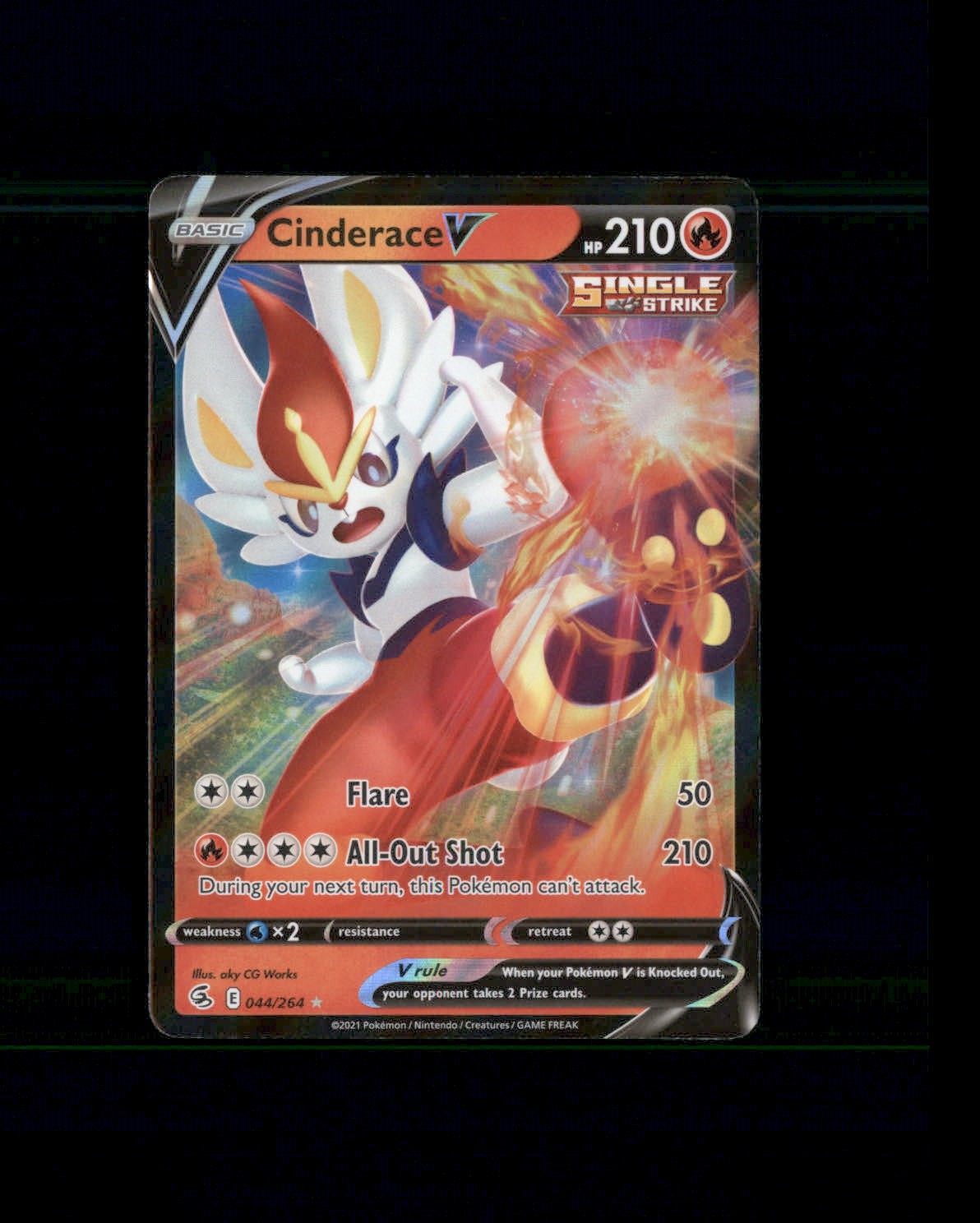 NM SWSH08: Fusion Strike Holo Cinderace V (44) 044/264