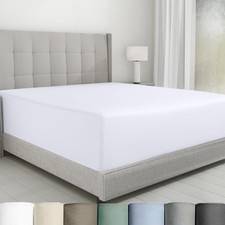 California Design Den Luxurious King Size Fitted Sheet Only - 100 Cotton, 600...