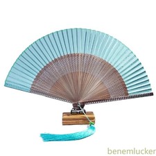 7 Inch Exquisitely Chinese Bamboo Folding Fan Handheld Fan Hanfu Accessories