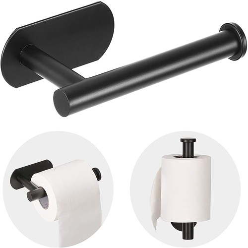Toilet Paper Holder - Self Adhesive Wall Mount For Bathroom Sus 304 Stainless - Picture 1 of 7