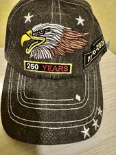 Hat 250 Years 1776-2026 Embroidered Patriotic Eagle Strapback Adjustable Cap New