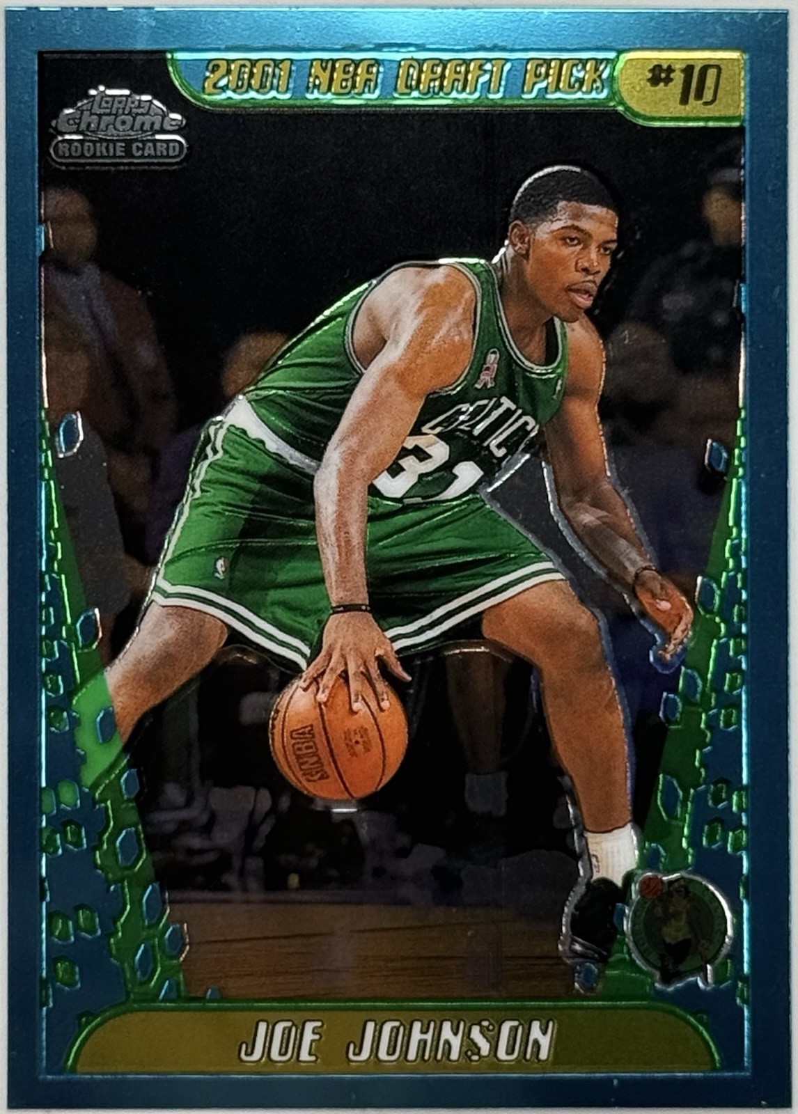 2001-02 Topps Chrome Joe Johnson RC #132 Boston Celtics Blue Refractor RC
