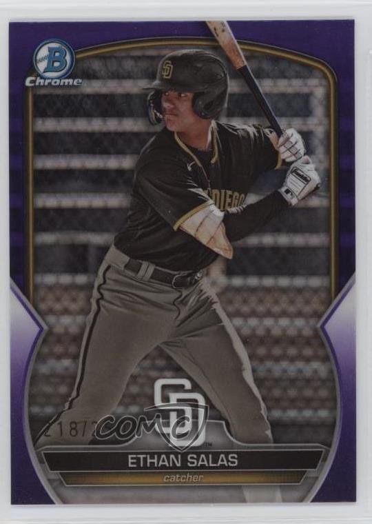 2023 Bowman Draft Chrome Purple Refractor 218/250 Ethan Salas #BDC-1 1n2n