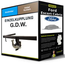 Abnehmbare Anhängerkupplung für FORD Escort Cabrio 94- VI Typ ALL G.D.W. NEU