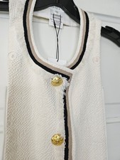 VERONICA BEARD Dickey Insert for Jacket Women Cream Ecru Tan JEFFERSON Tweed NWT