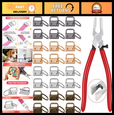 40 Sets Key Fob Hardware - 1" Keychain Supplies with Glass Running Pliers, 4 Col