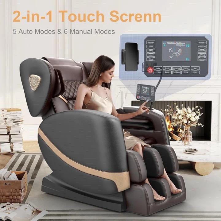 Zero Gravity Full Body Massage Chair w/ Heat Airbags Foot Rollers Bluetooth