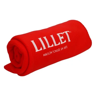 Lillet Apertitif Decke Fleece rot Neu Outdoor Kuschel Tagesdecke Wohn Bar Lounge - Bild 1 von 3