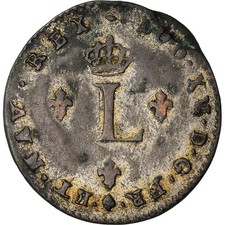 [#971265] Coin, France, Louis XV, Double sol (2 sous) en billon, 2 Sols, 1740, R