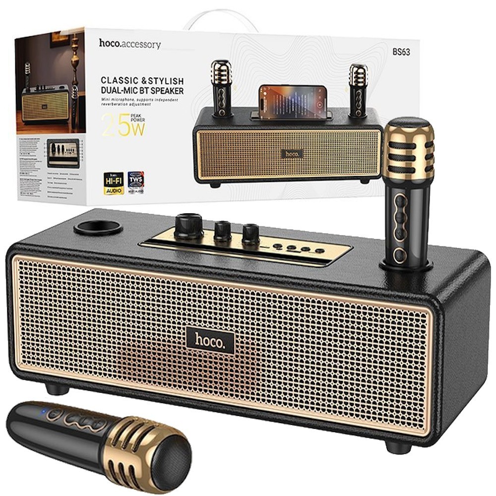 Speaker Bluetooth Portatile Hoco BS63 Radio FM e Karaoke Outdoor