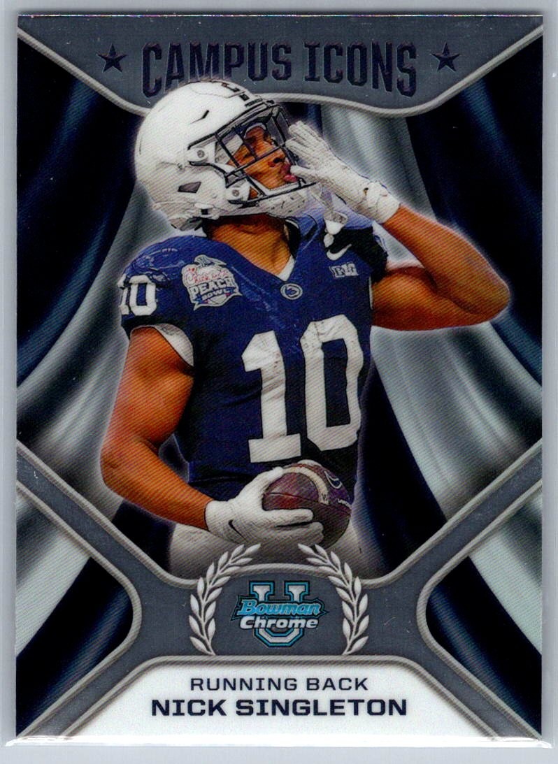 2024 Bowman University Chrome Nick Singleton Campus Icons #CI-17