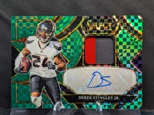 DEREK STINGLEY JR 2025 Select Green Prizm #1/5 Signature Memorabilia Prizm Auto