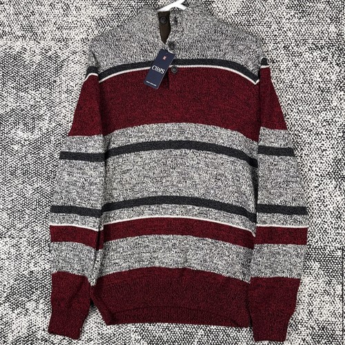 Chaps Lead Table Long Sleeve Sweater Mens Medium Great Highland Cotton NEW - Picture 2 of 9