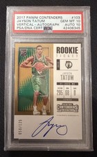 Jayson Tatum Rookie Contenders Vertical Auto /125 PSA 10/10! POP 5🔥📈!!! OBO