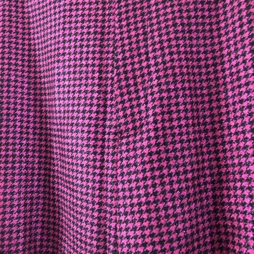 L'Agence Livvy Houndstooth Wool Blend Straight Trousers Pink Black NWT Size 12 - Picture 4 of 7